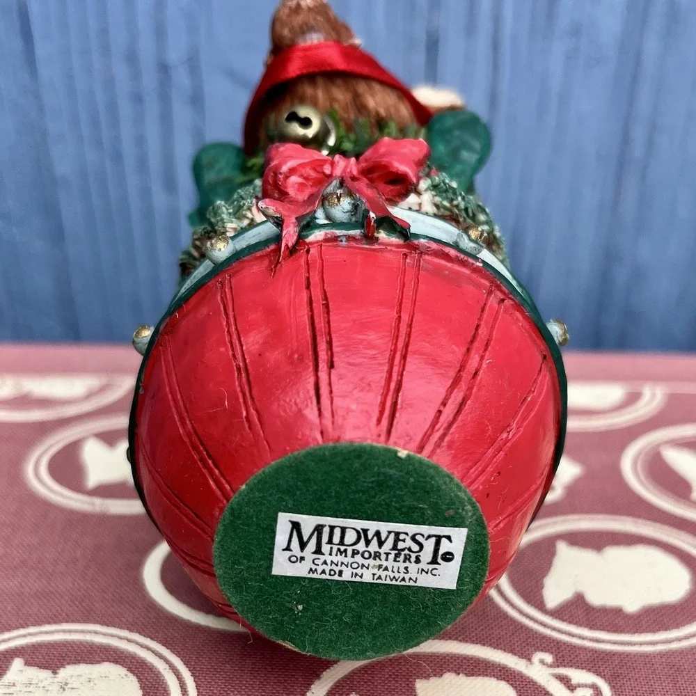 Midwest Importers Roly Poly Elf Riding a Reindeer 4.5